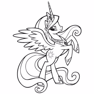 Unicorns coloring page 9