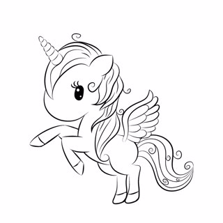 Unicorns coloring page 13