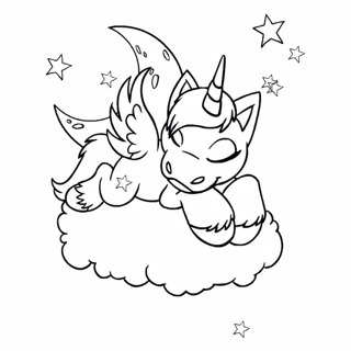 Unicorns coloring page 14