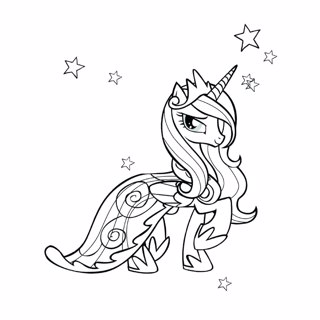 Unicorns coloring page 15