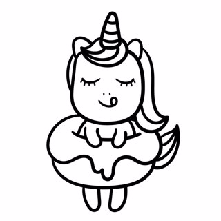 Unicorns coloring page 17