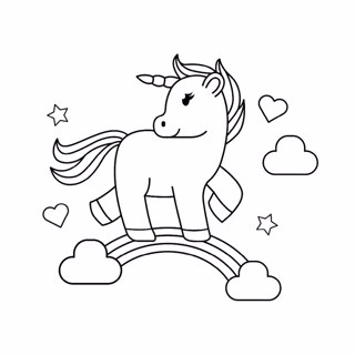 Unicorns coloring page 19