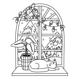 Cozy Winter: A Cat's Serene Sanctuary