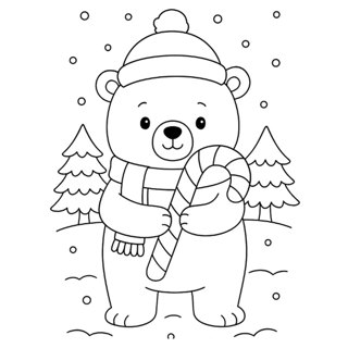 Winter Wonderland: The Bear and the Candy Cane