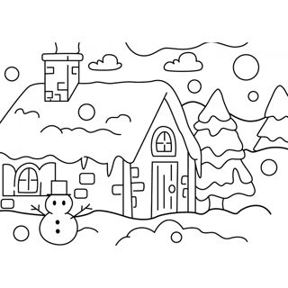 Winter Wonderland: Cozy Cottage in the Snow